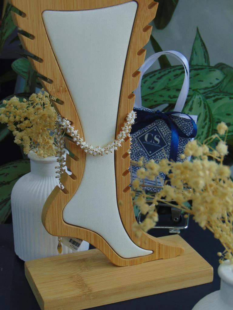 TOBILLERA ACERO DOR MOSTACILLA BLANCA