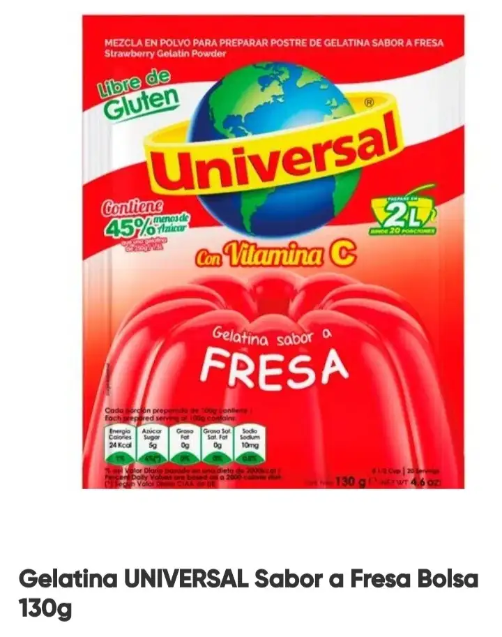 Gelatina Universal Fresa 🍓 