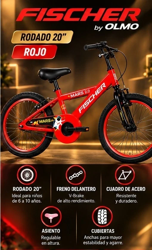 BICICLETA FISCHER BY OLMO RODADO 20 *CONSULTAR DISPONIBILIDAD CON EL VENDEDOR* 3