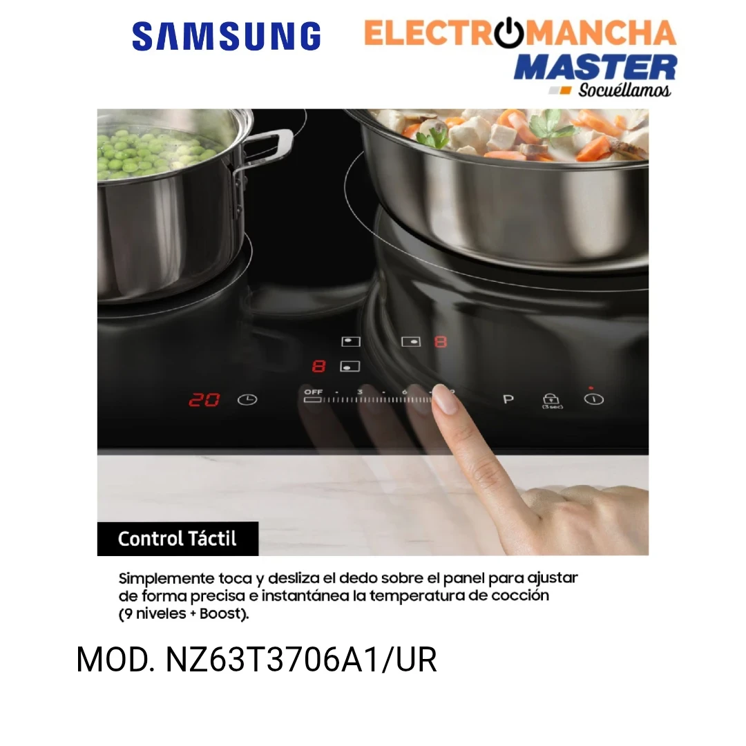ENCIMERA INDUCCION SAMSUNG NZ63T3706A1/UR 3 FUEGOS  4