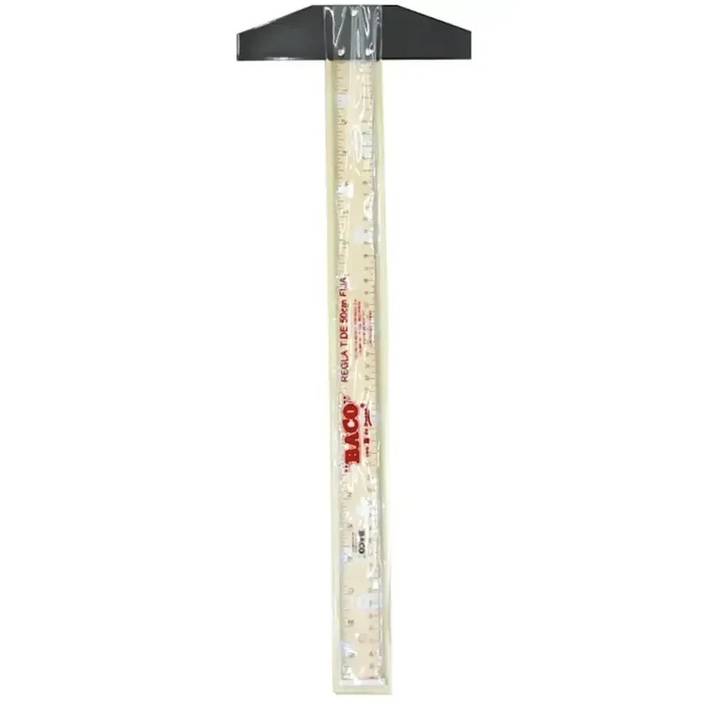 Regla T baco 50 cm acrilica fija 2