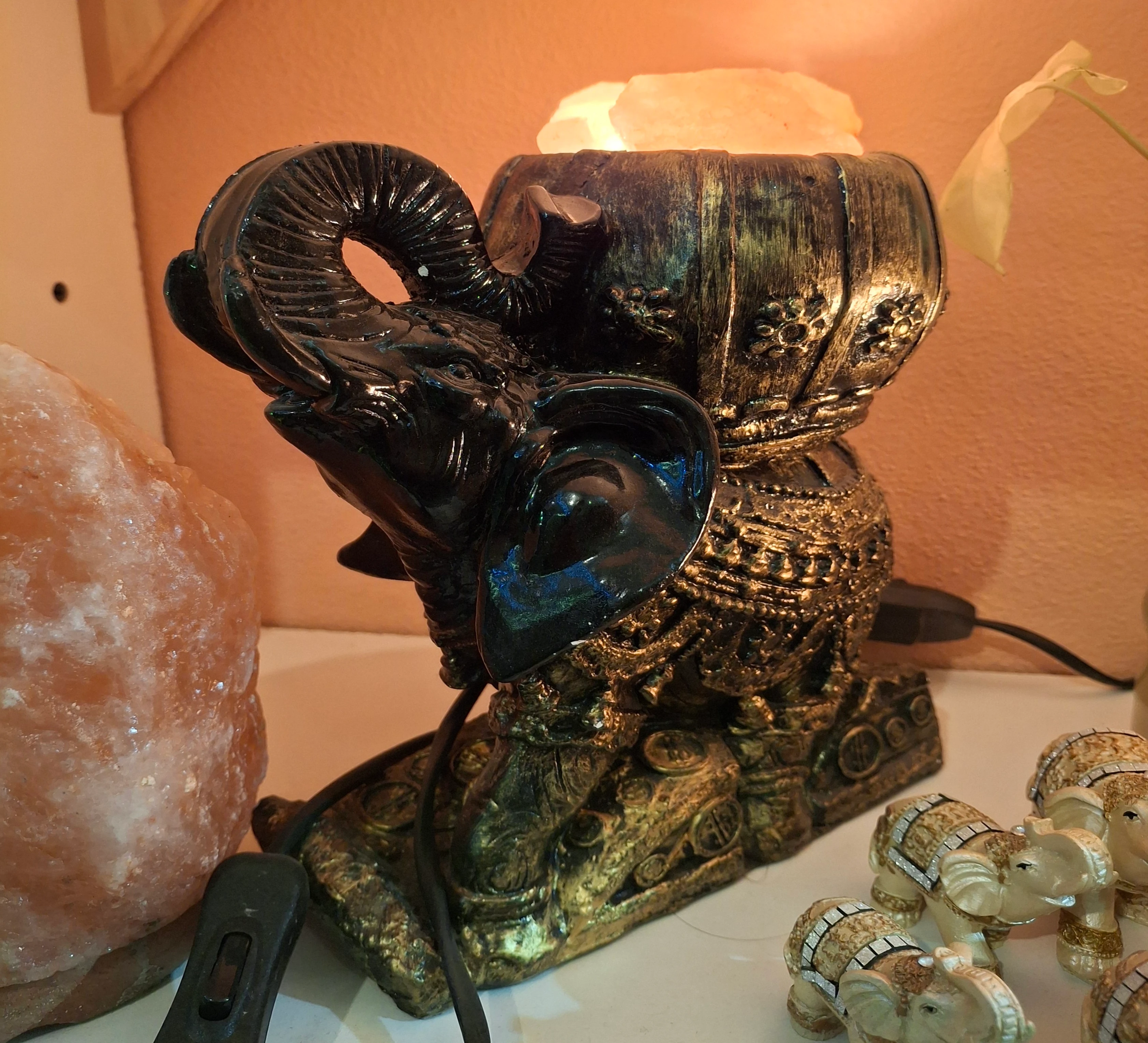Lampara elefante black
