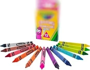 Crayolas con 12 colores delgados , crayola triangular 