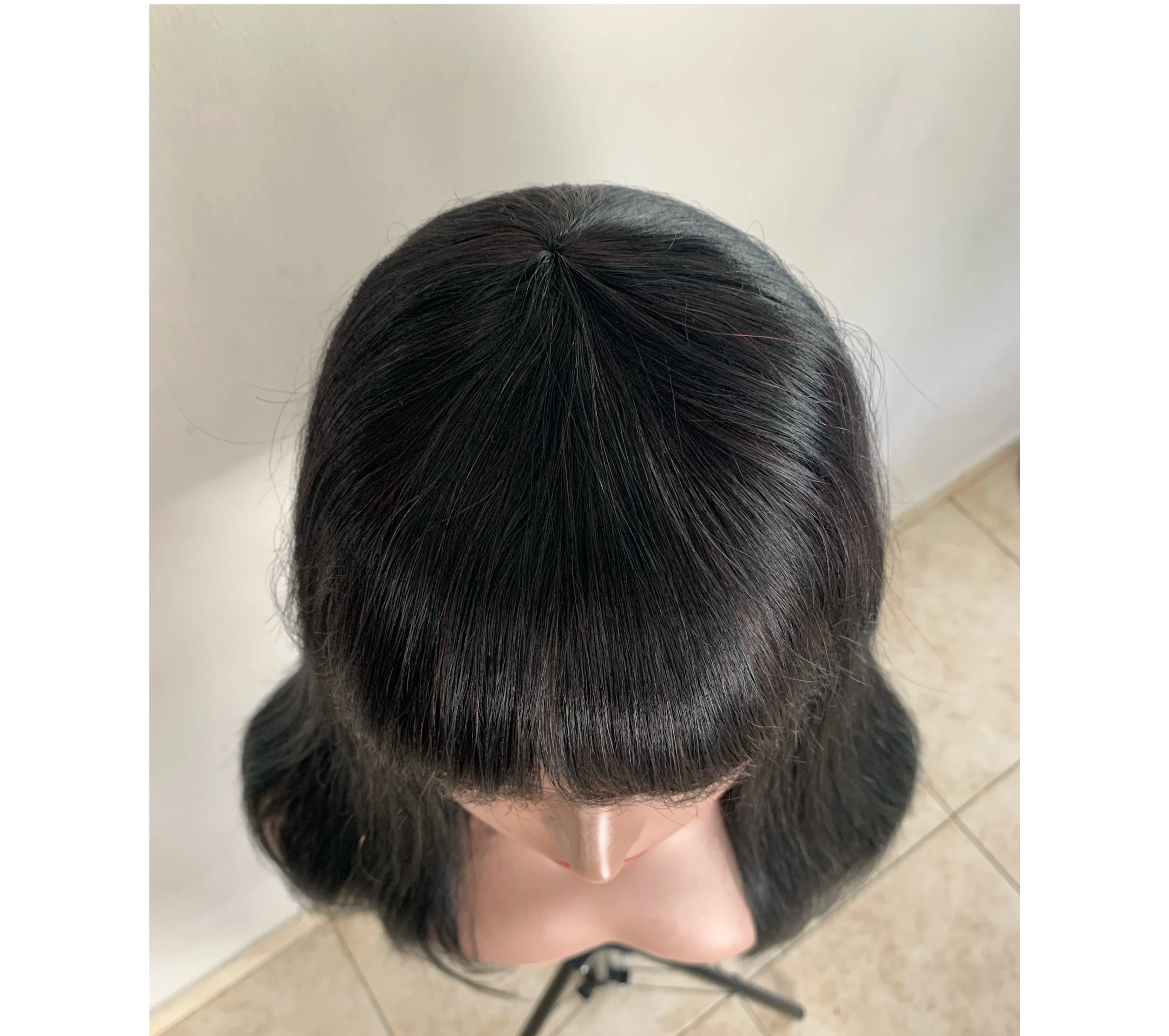 Peluca con galluza de 18” 2