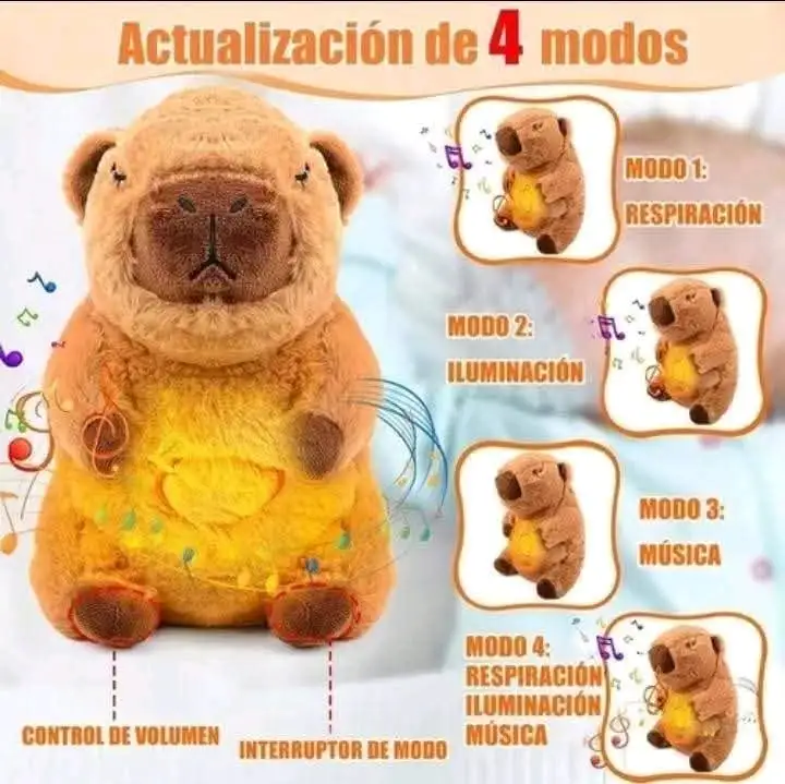 Peluche cabira que respira con sonido