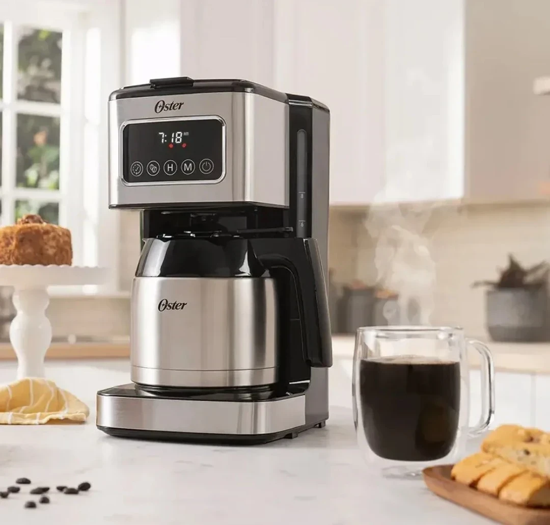 CAFETERA DE FILTRO OSTER DIGITAL PROGRAMABLE INOX