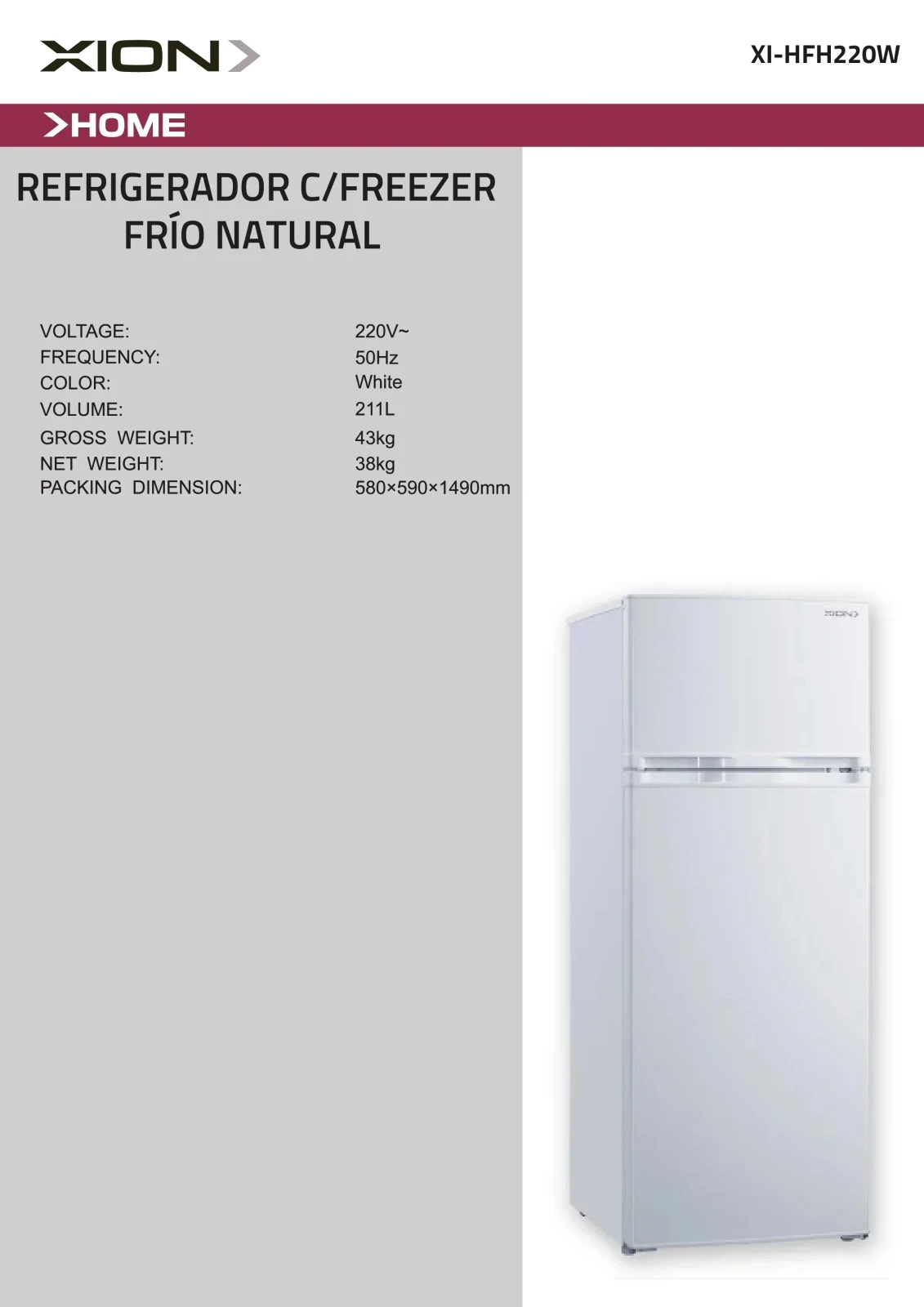 Heladera Frio Humedo 205L 𝙓𝙄𝙊𝙉 3