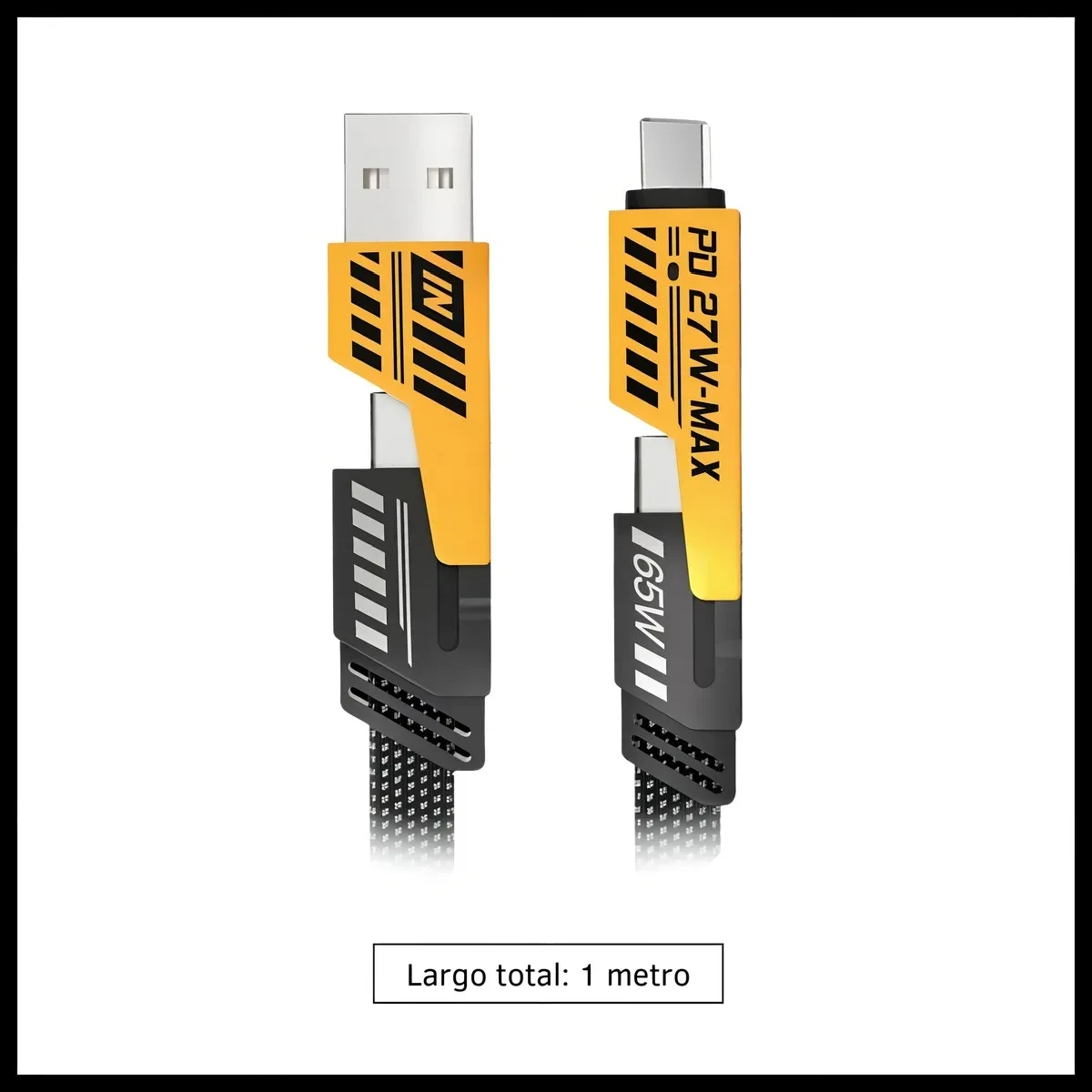 Cable USB Tipo C para IPhone Android 65w USB A y C 4 en 1 3