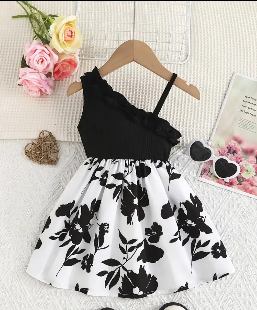 Vestido white and black
