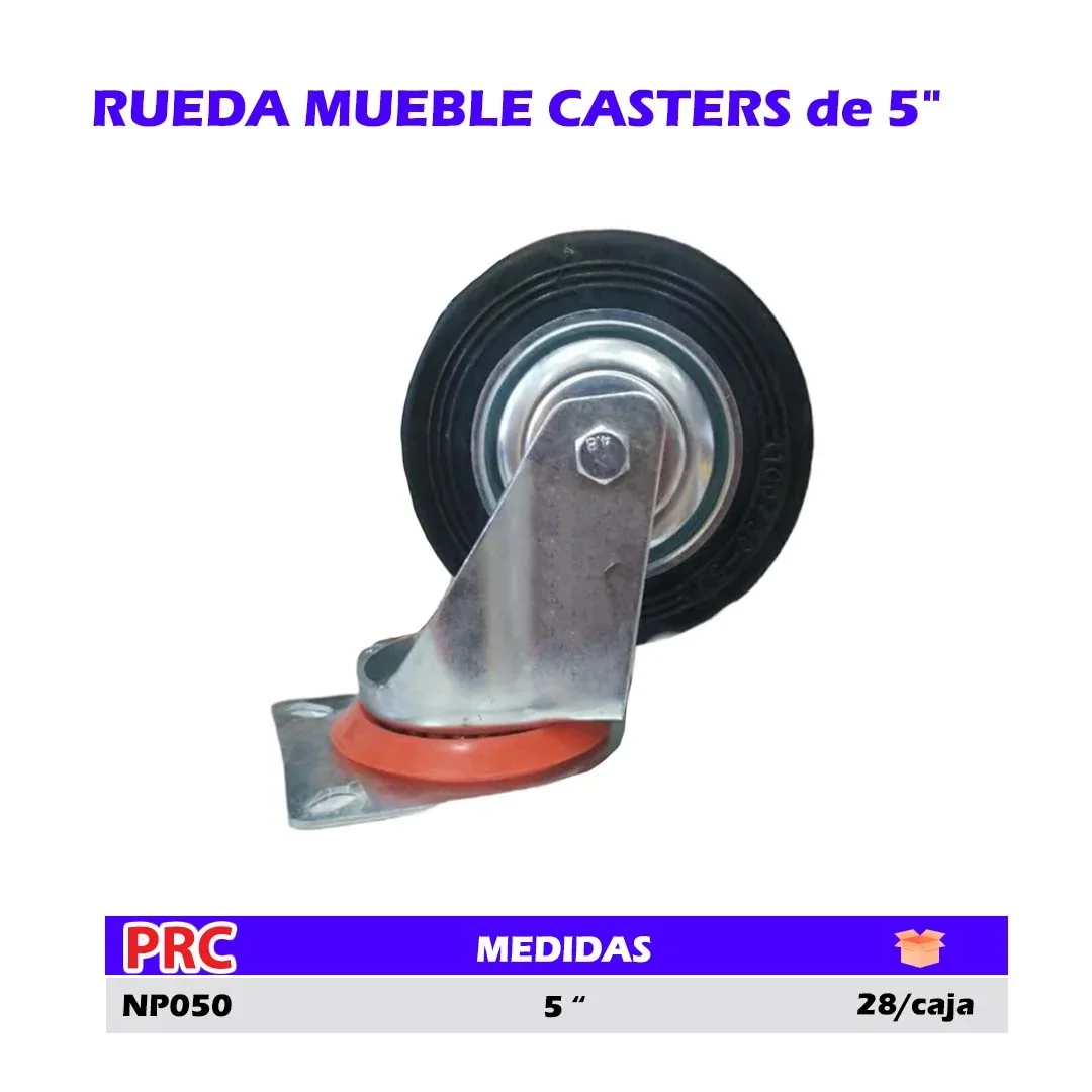 RUEDA MUEBLE CASTERS de 5" 