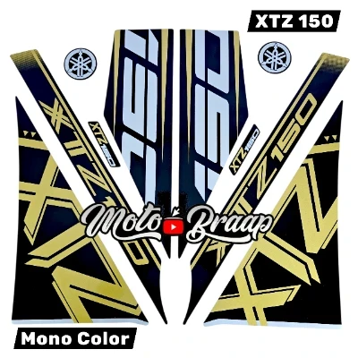 XTZ 150 Calcomanias 2025 MONOCOLOR Arena negro gris