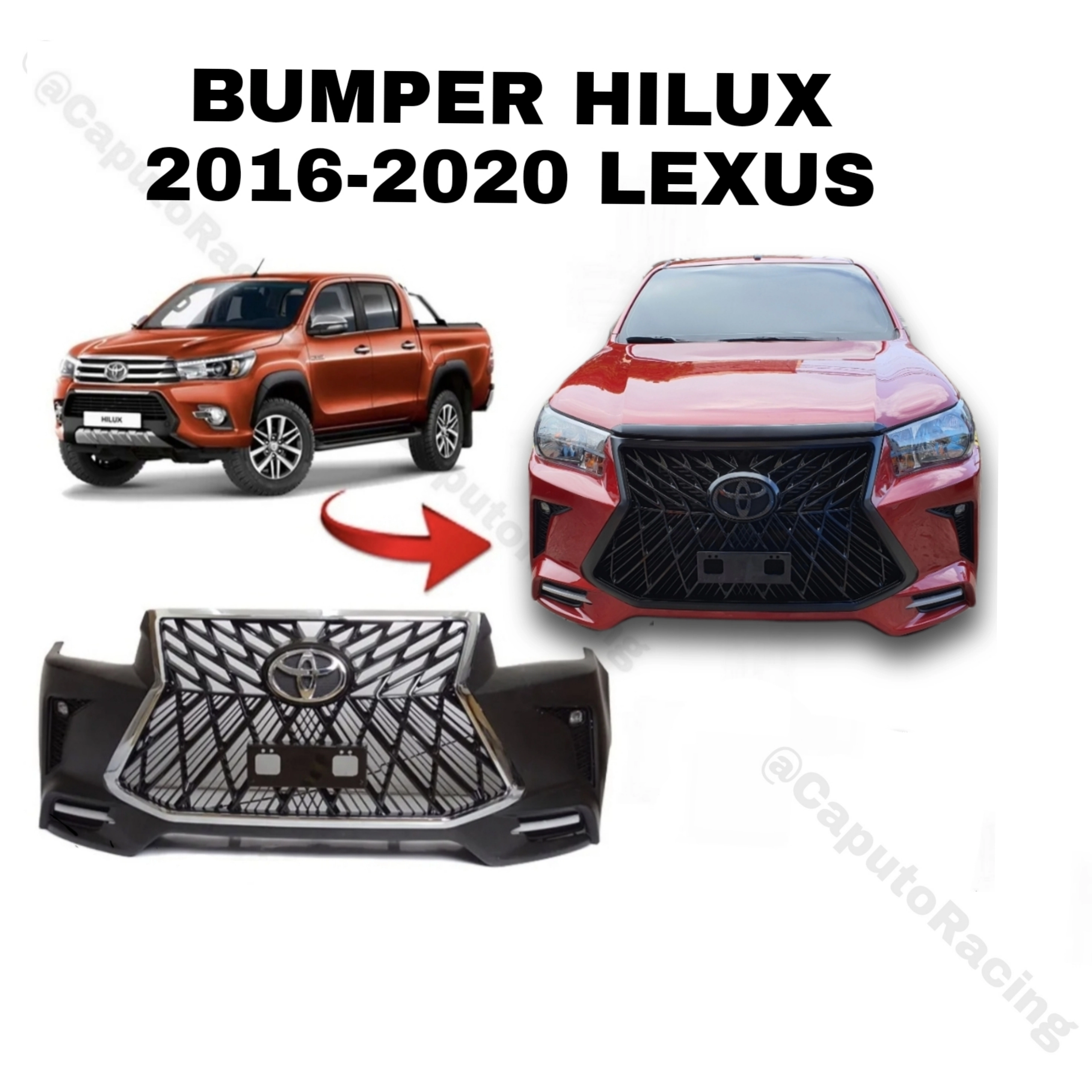BUMPER TOYOTA HILUX 2017-2020 TIPO LEXUS