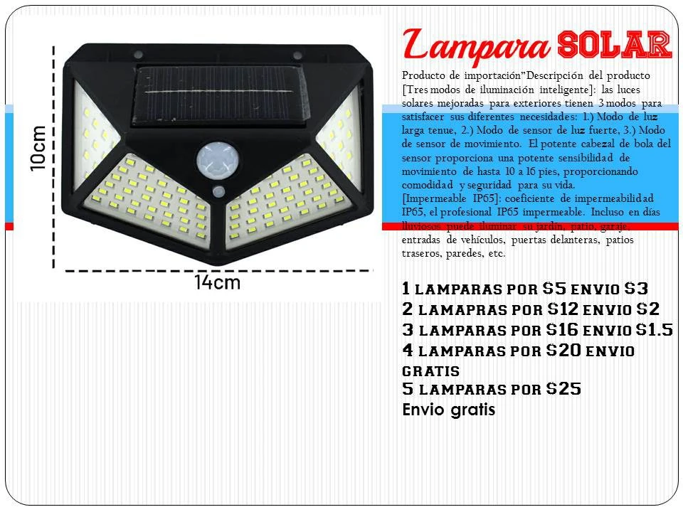 Lamparas solar 