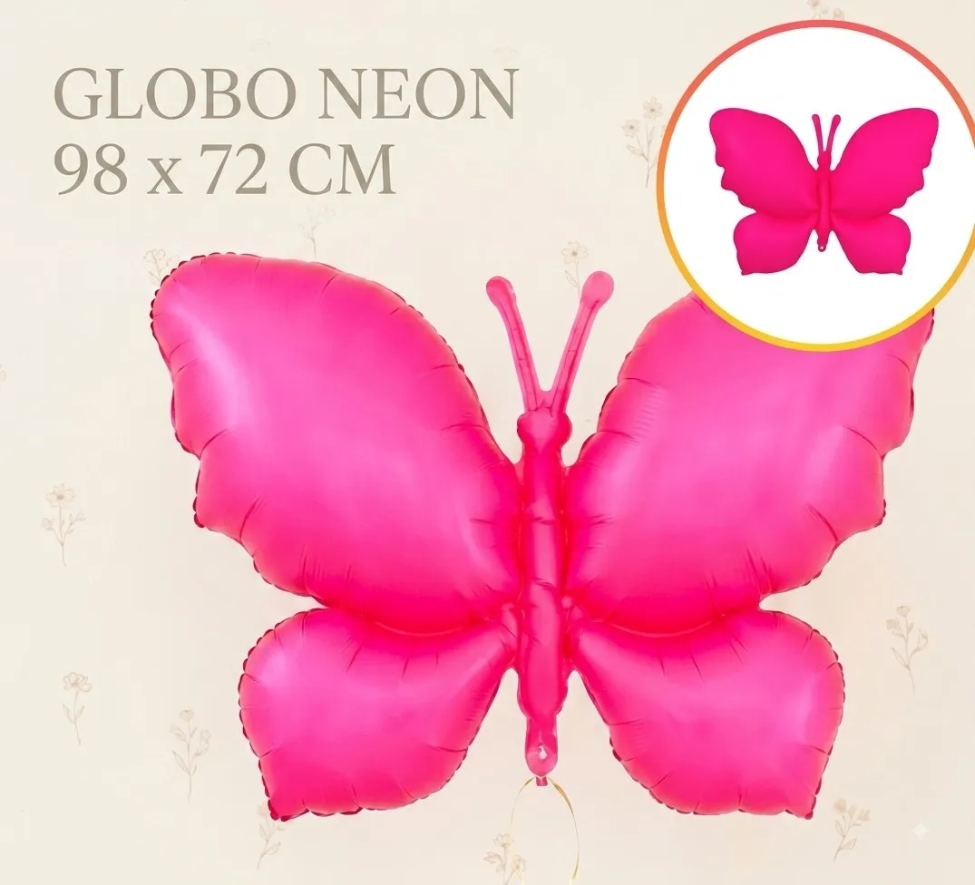 Globo neon mariposa 98x72cm 