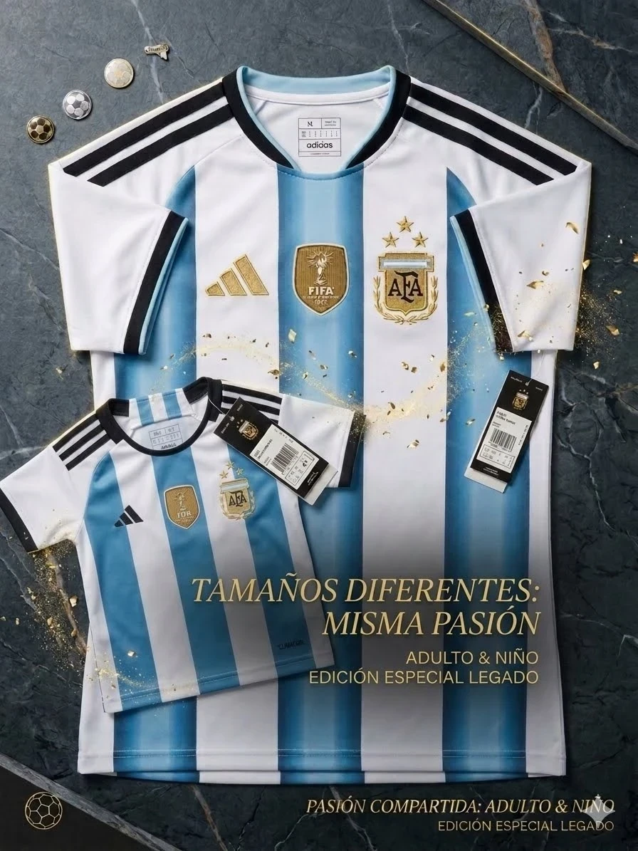 CAMISETA OFICIAL TITULAR SELECCIÓN ARGENTINA RÉPLICA TRIPLE AAA IMPORTADA. 2