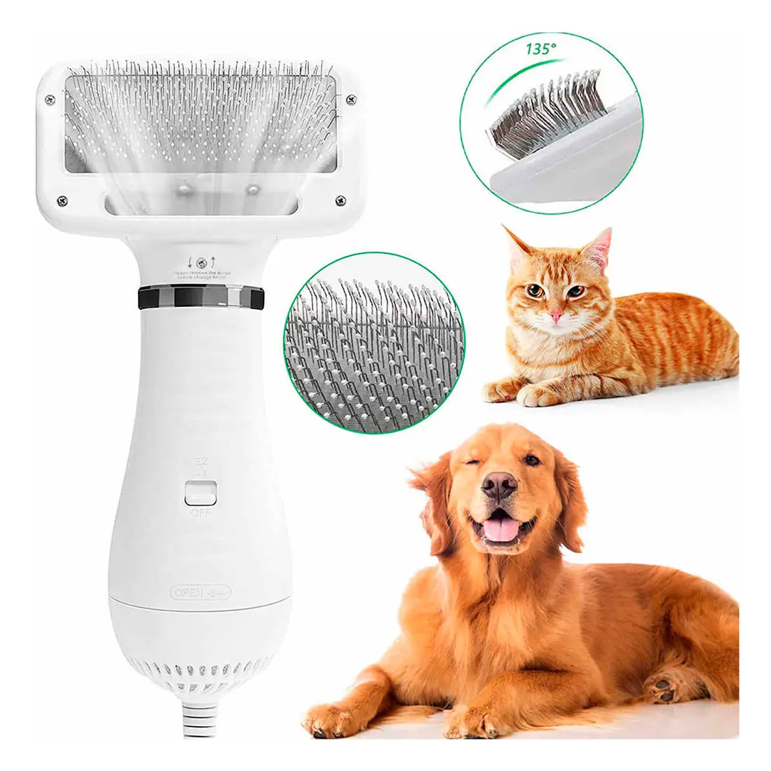SECADOR DE PELO PORTÁTIL PARA MASCOTAS