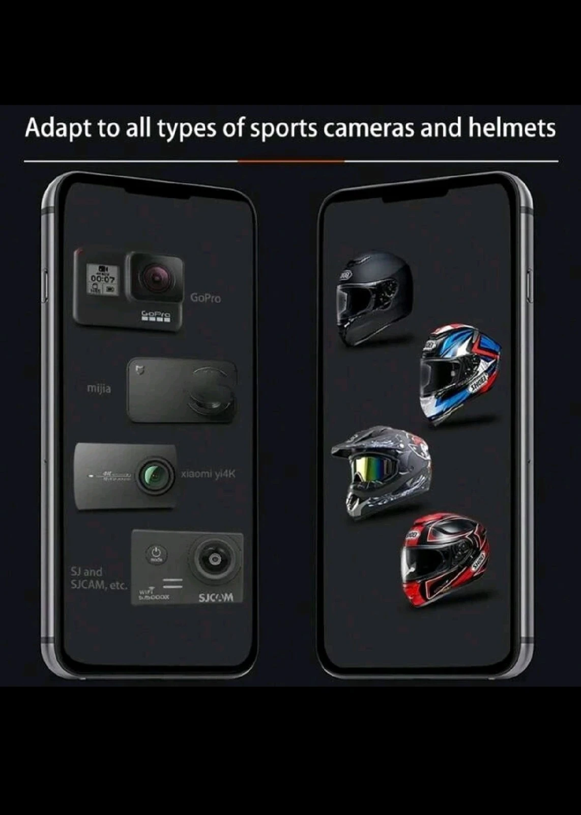 Soporte Montura de Mentón para Casco de Moto con Clip para Celular 8