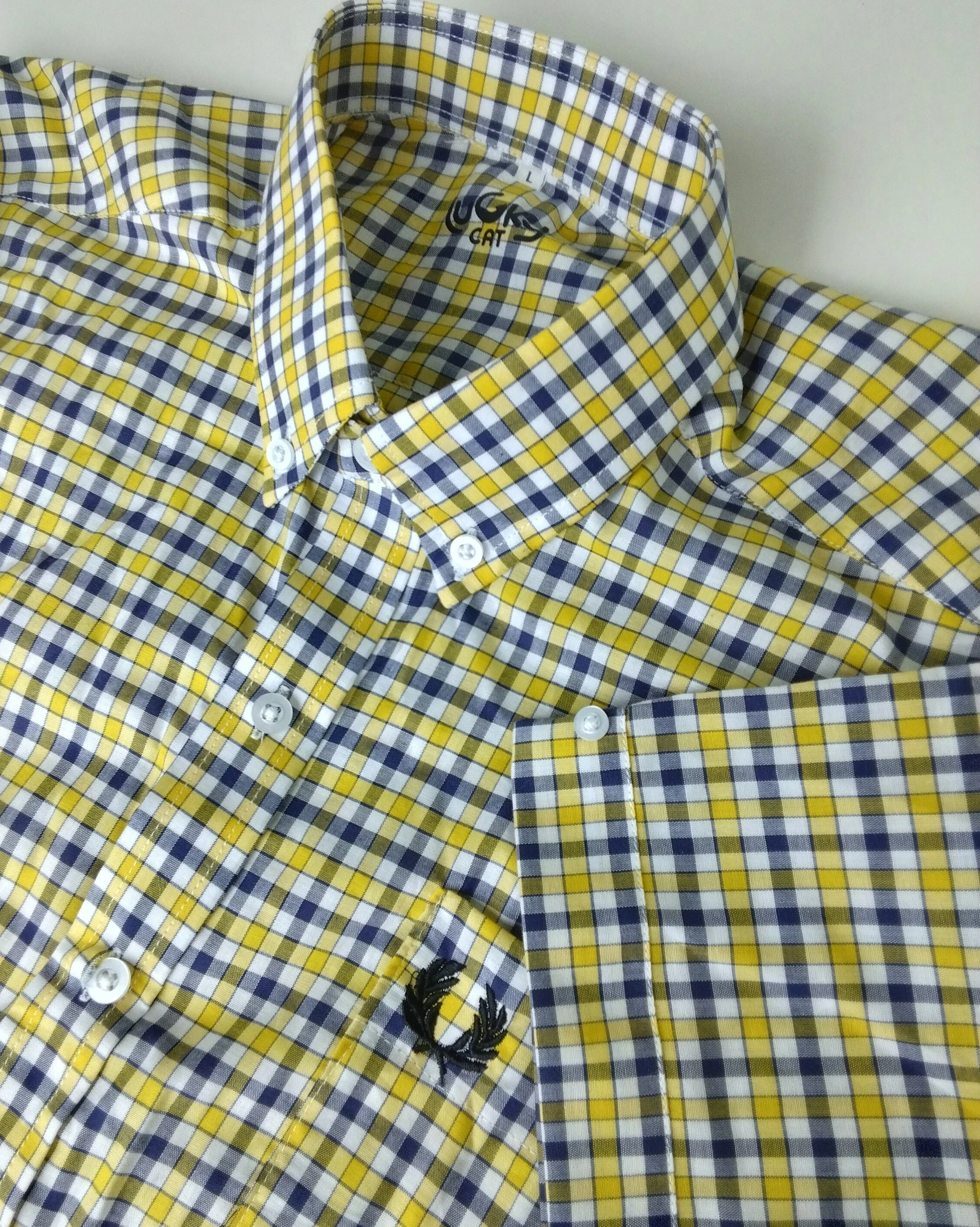 Camisa cuadros verde con amarillo  