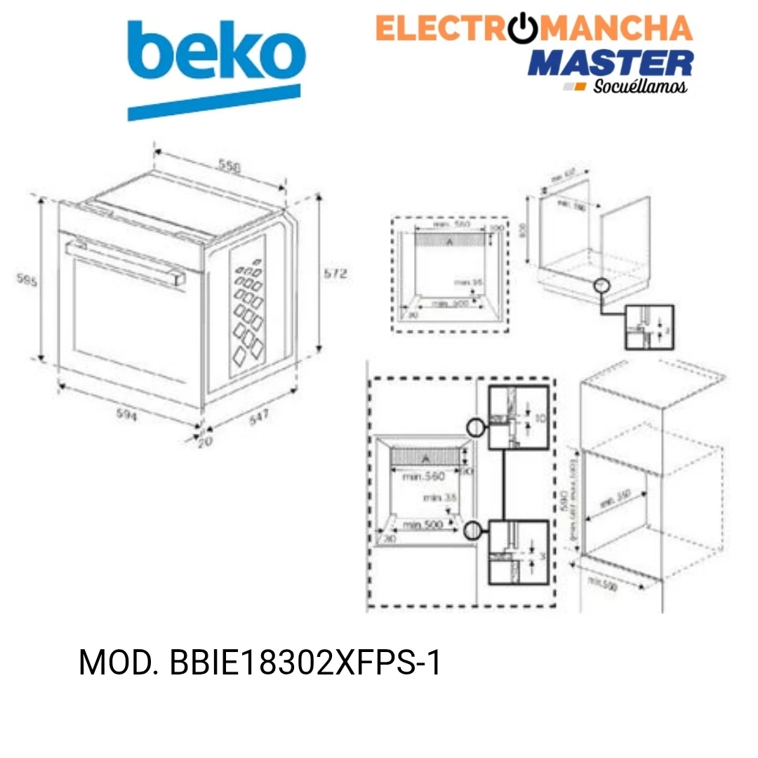 HORNO BEKO BBIE18302XFPS-1 MULTIF. PIROLITICO CLASE A  7