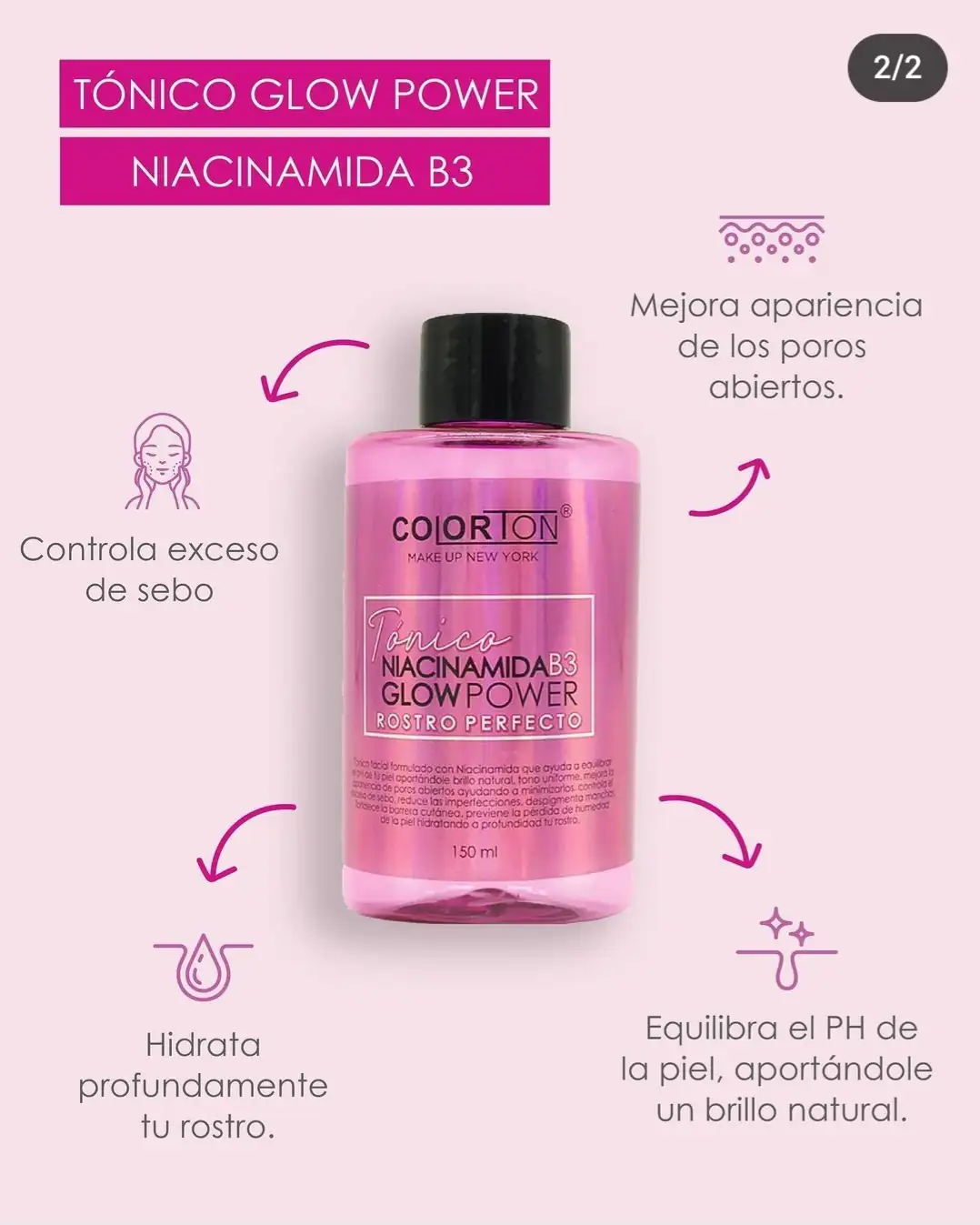 Tónico facial  de Niacinamida B3 - Colortón 
