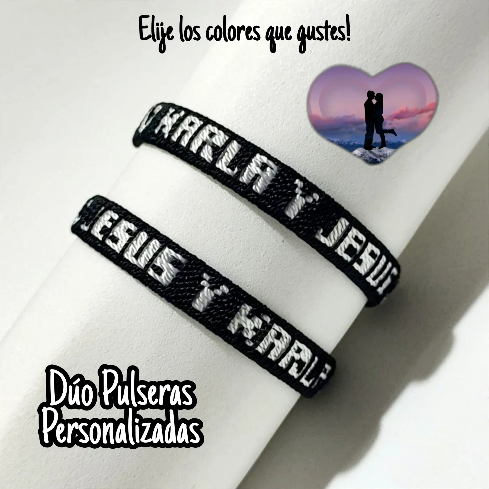 Dúo Pulseras Personalizadas con Nombres 2
