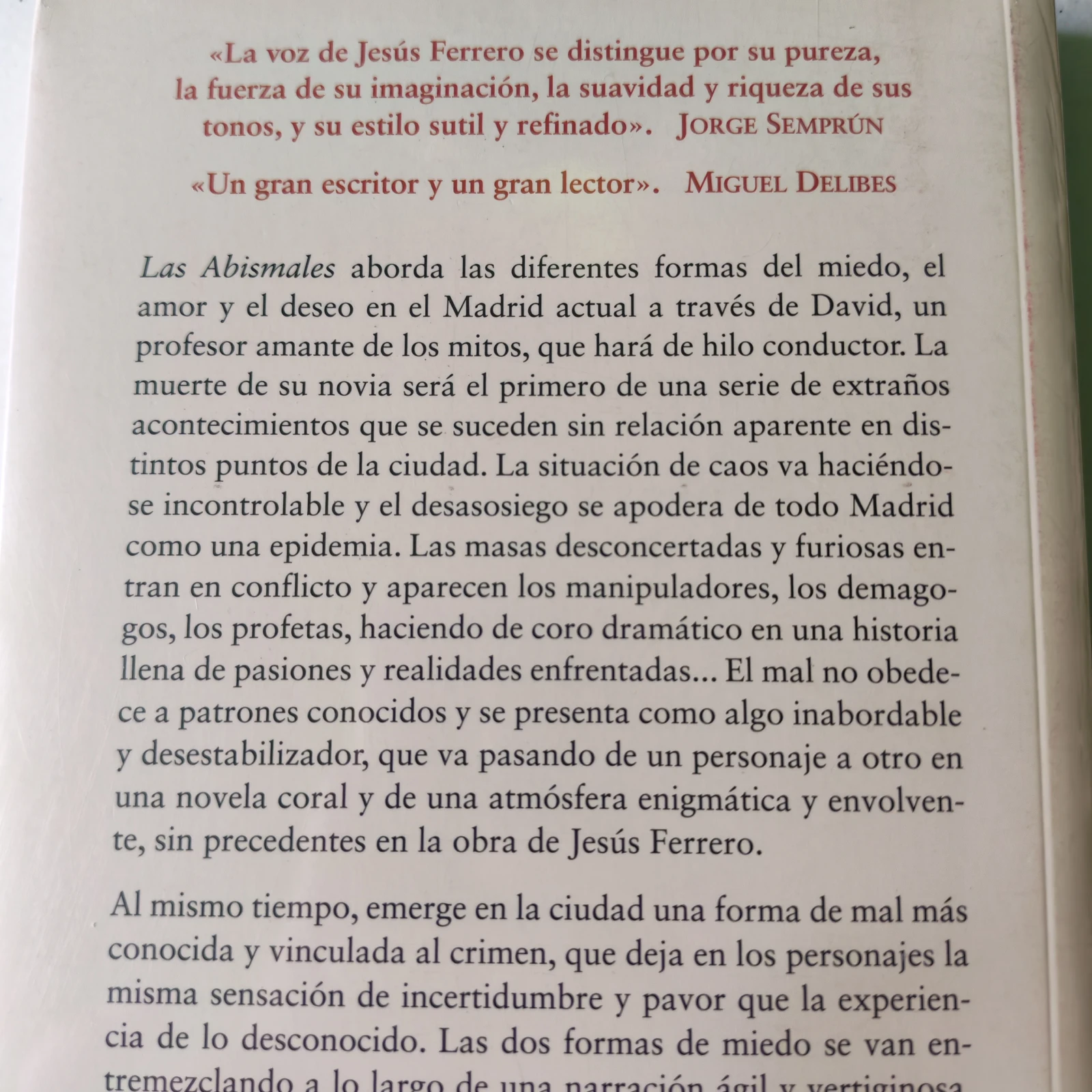 Las Abismal es Jesús Ferrero Nuevo  3