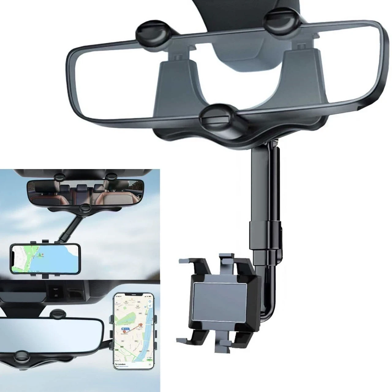 SOPORTE DE CELULAR PARA RETROVISOR DE CARRO 2