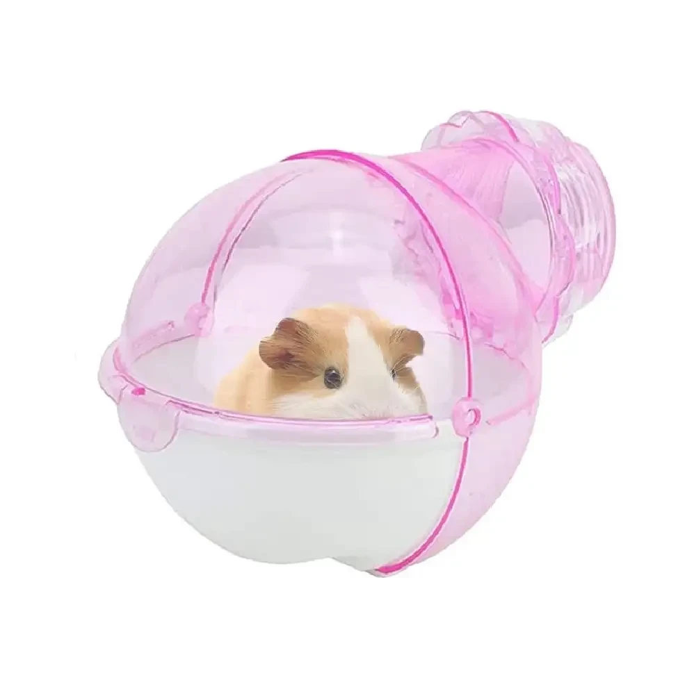 Baño túnel rosado para hamster