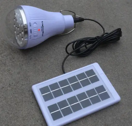 Bombilla Solar Led De Emergencia  3