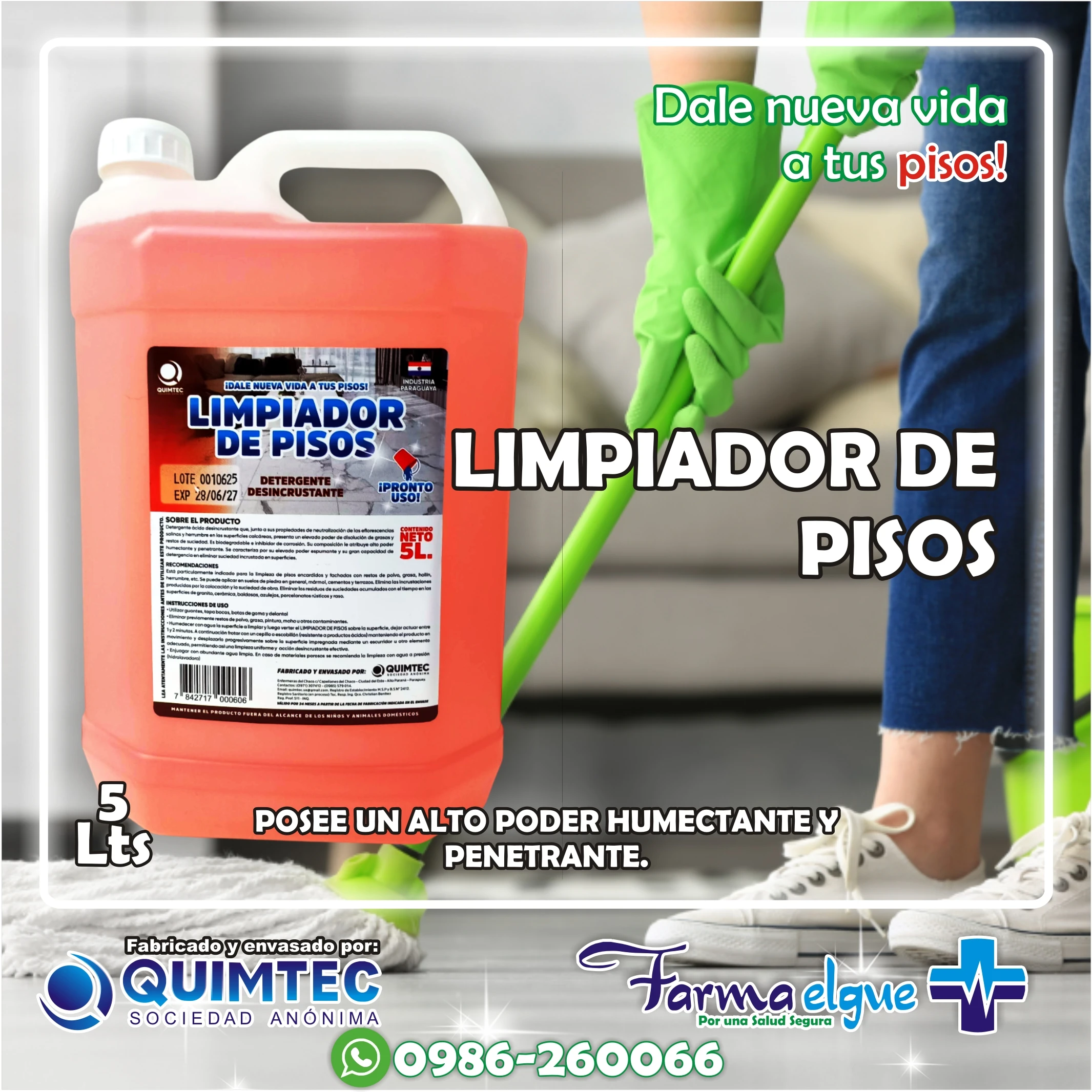 Eco Limpiador de Pisos 5lt
