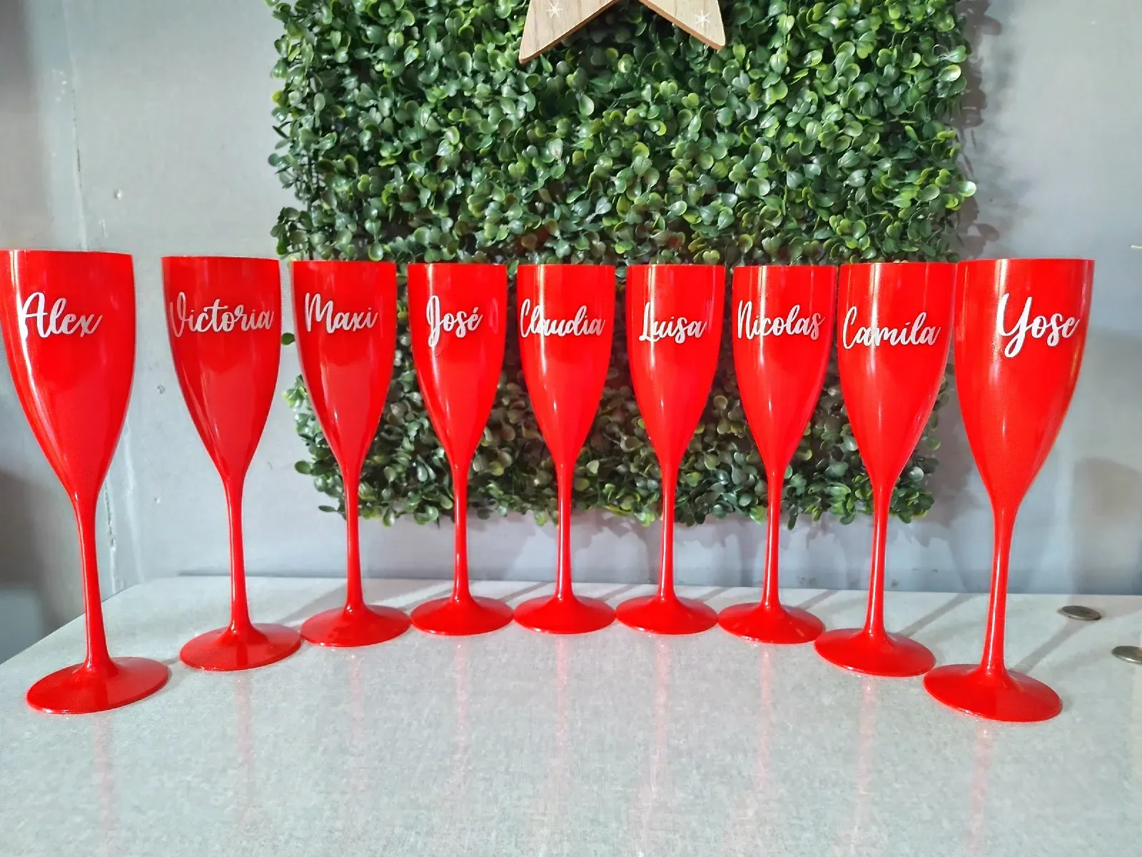 Copas de champagne acrílico pack por 10 unidades 