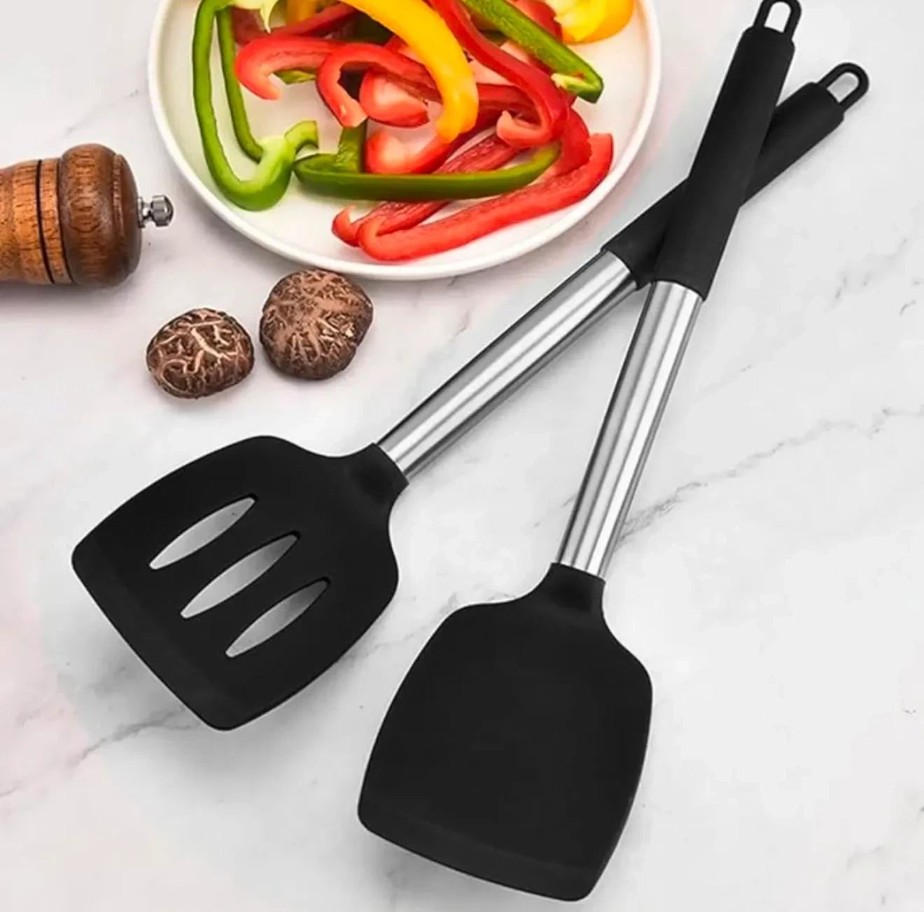 SET UTENSILLOS SILICONA PARA COCINA* 