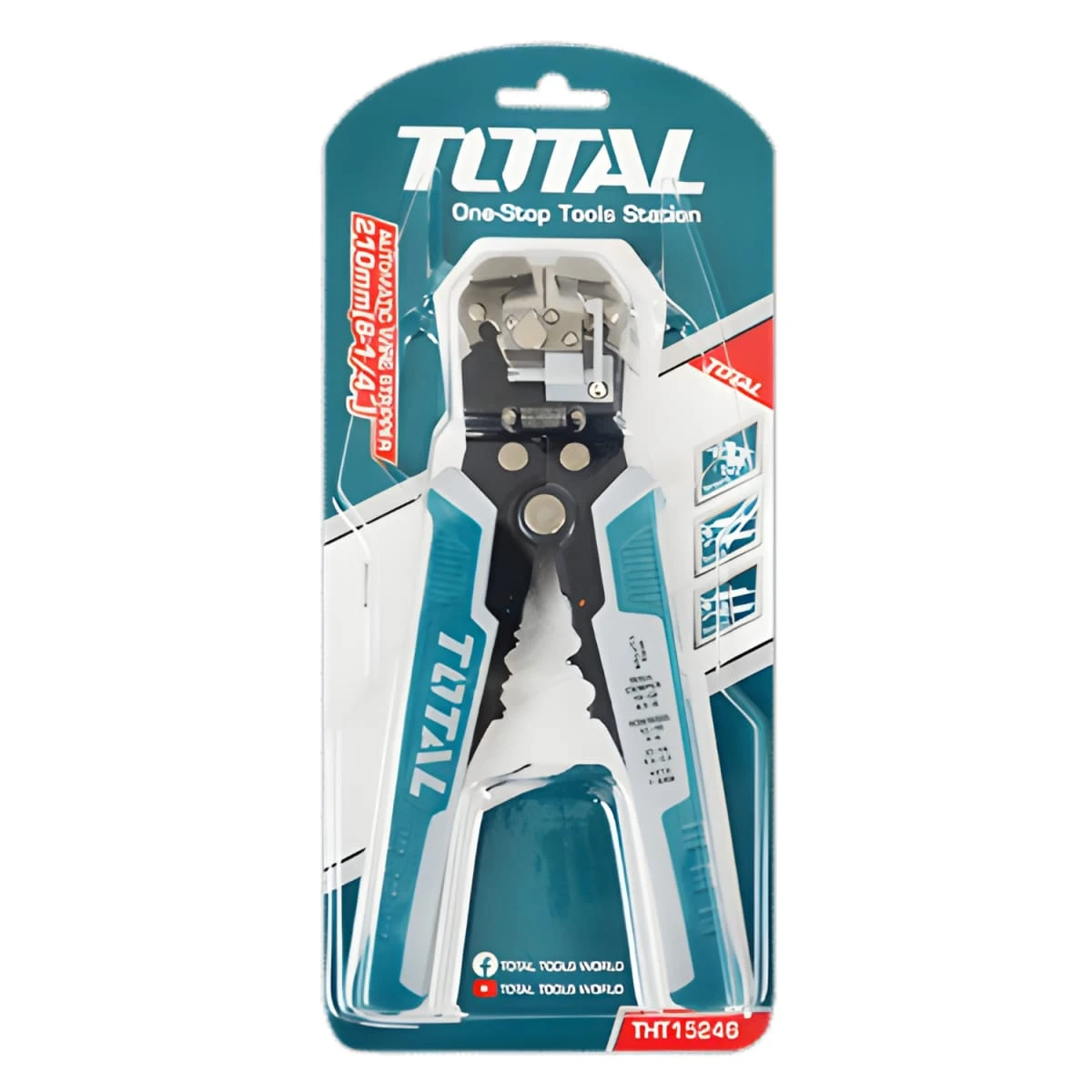THT15246 Pelacable industrial con mango ergonomico 210mm total