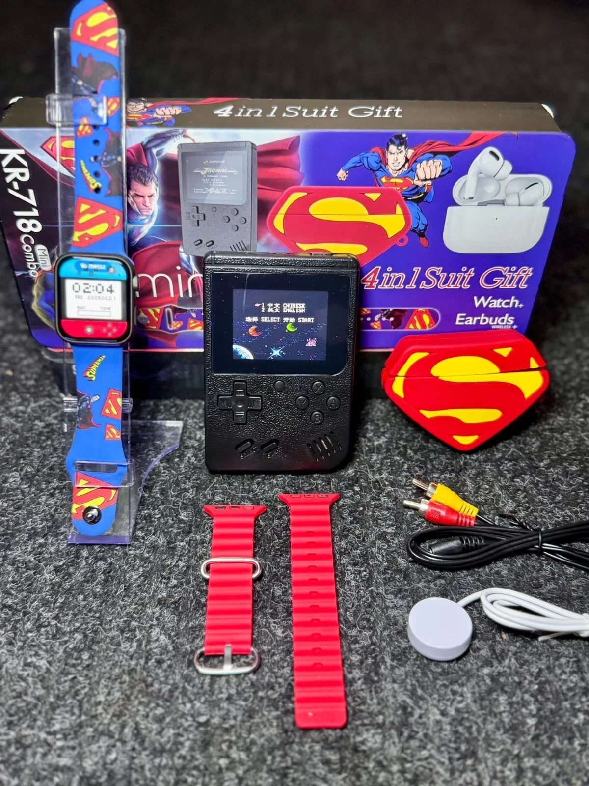 Super combo 4 en 1 - CONSOLA NINTENDO CON 500 JUEGOS + RELOJ SMARTWATCH + AUDIFONOS INALAMBRICOS + ACCESORIOS  2