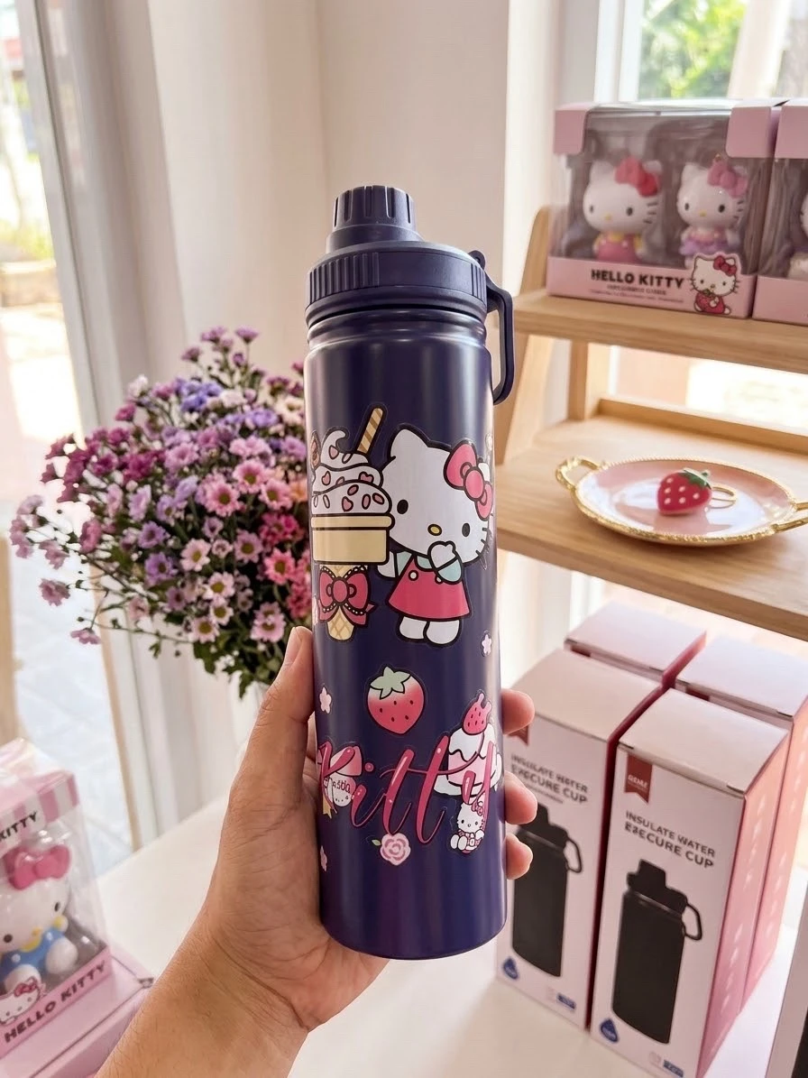Termo hello kitty acero inoxidable 750 ml  4