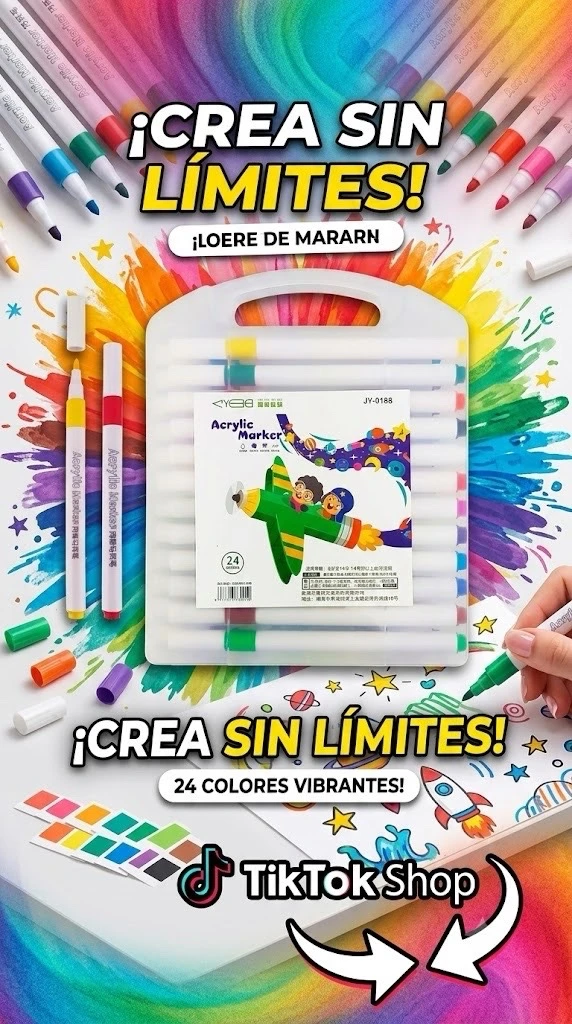 24 plumones de acrilico  3