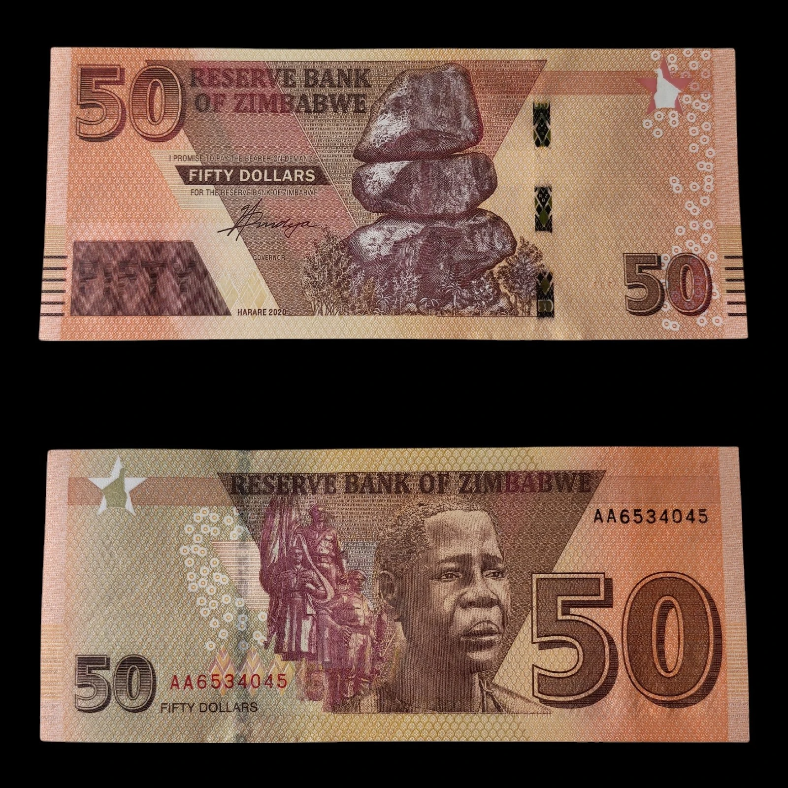 ° Zimbawe 50 Dolares UNC