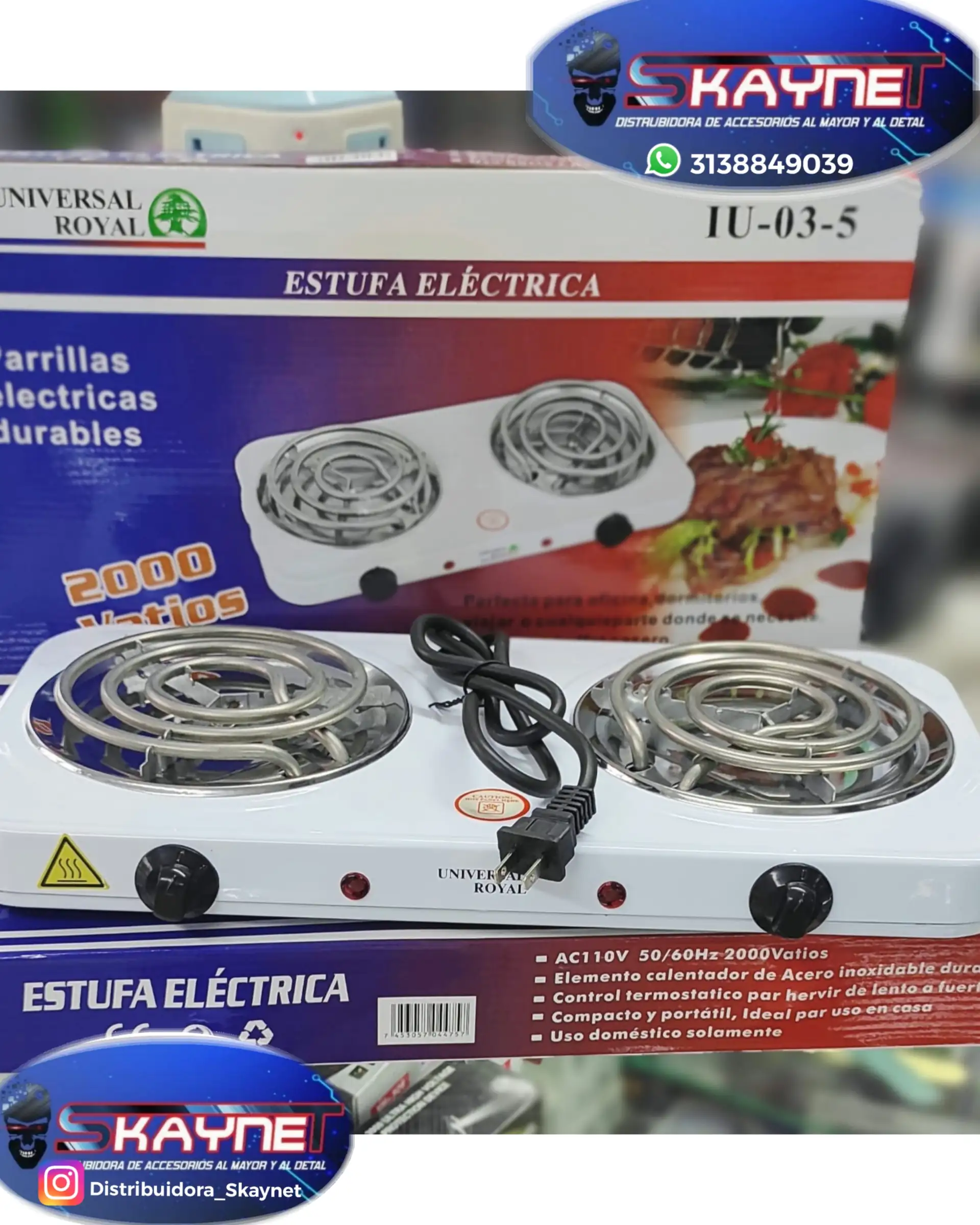 Estufas de dos puestos eléctrica