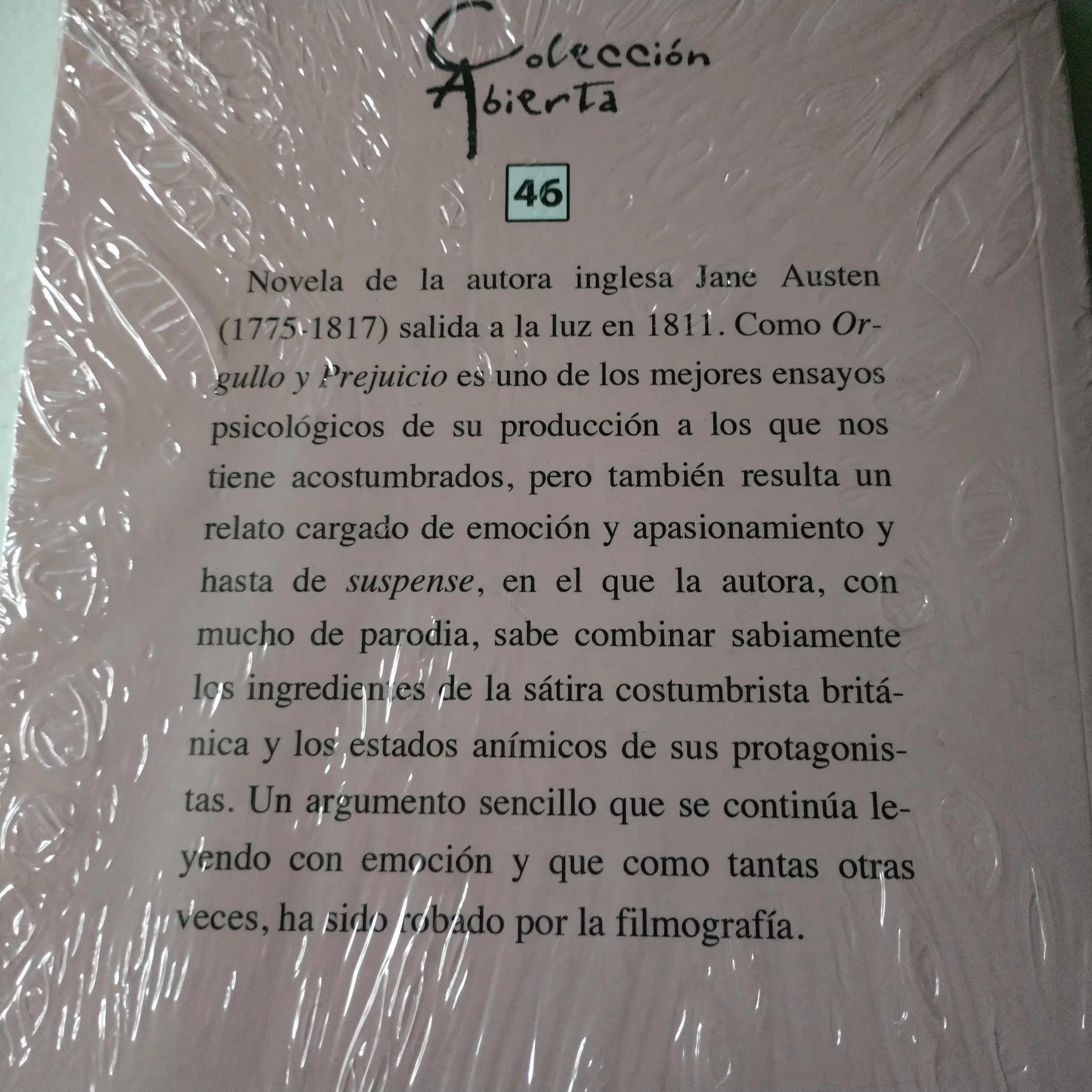 Sentido y sensibilidad, Jane Austen, nuevo 2