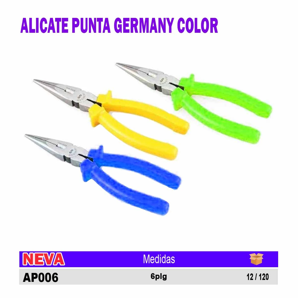 ALICATE PUNTA GERMANY COLOR 6"