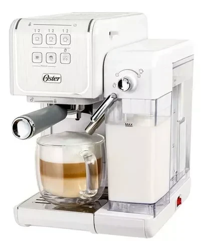 Cafetera Expresso Oster Cappuccino Latte Capsulas BVSTEM6801 Blanca