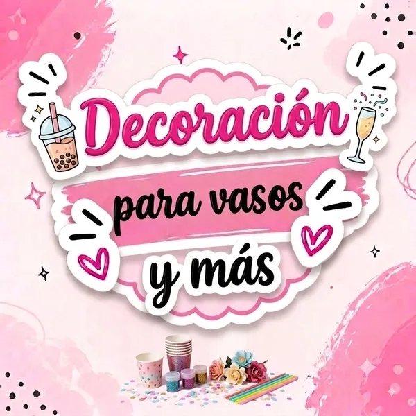 Decoraciones para vasos y demás