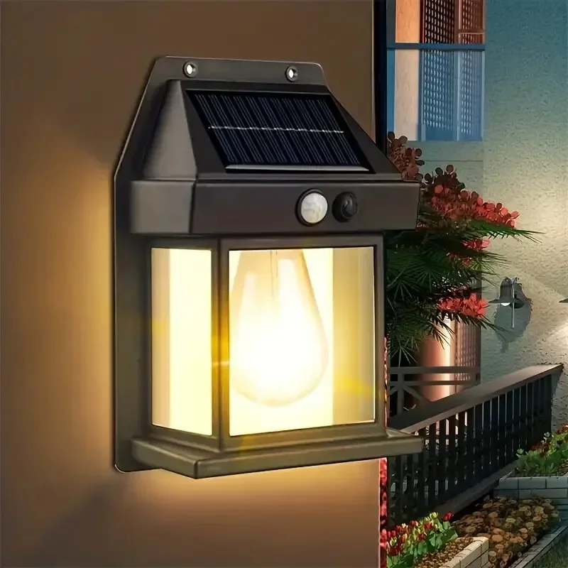 Farol Solar LED Aplique – Luz Cálida