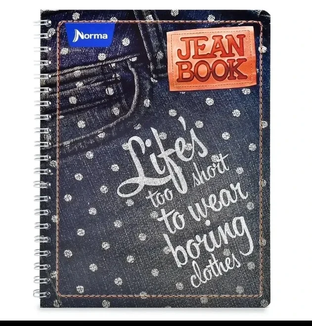 Cuaderno profesional raya  jean book 100 h espiral doble