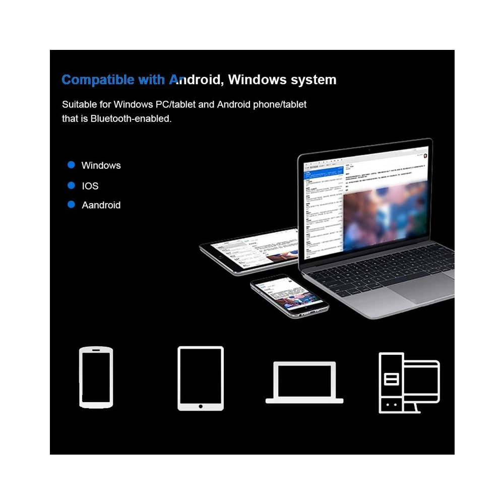 Teclado Inalámbrico Bluetooth Track Pad 3