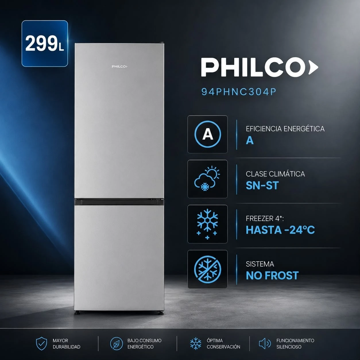 Heladera Philco Combi 299 lts 94PHNC304P