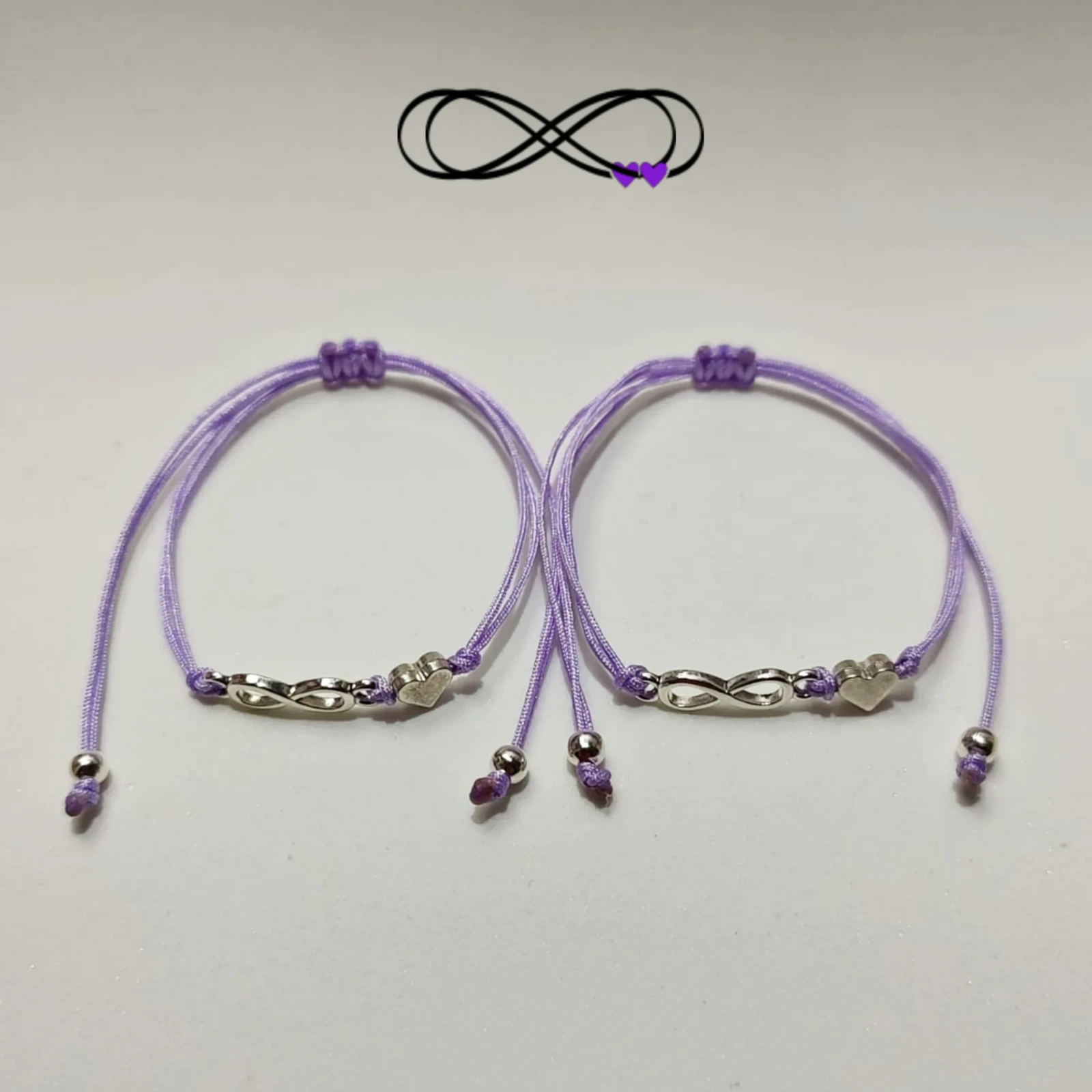Dúo Pulseras de Infinito Sencillas para Amigas 2