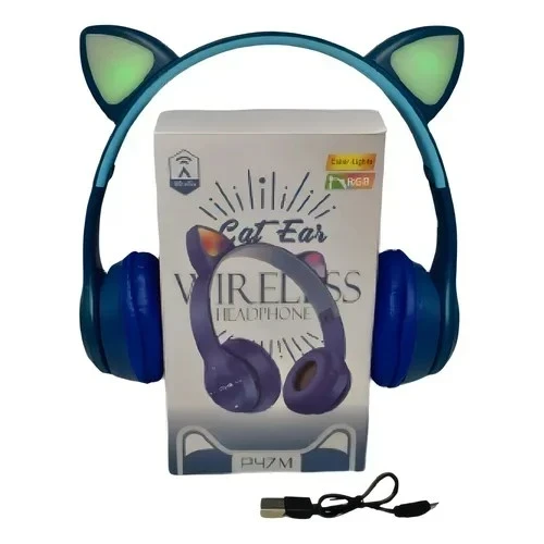 Auriculares inalámbricos RGB Azul