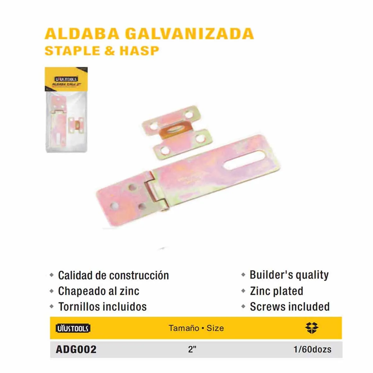 ALDABA GALVANIZADA ZA UYUST 2 " 