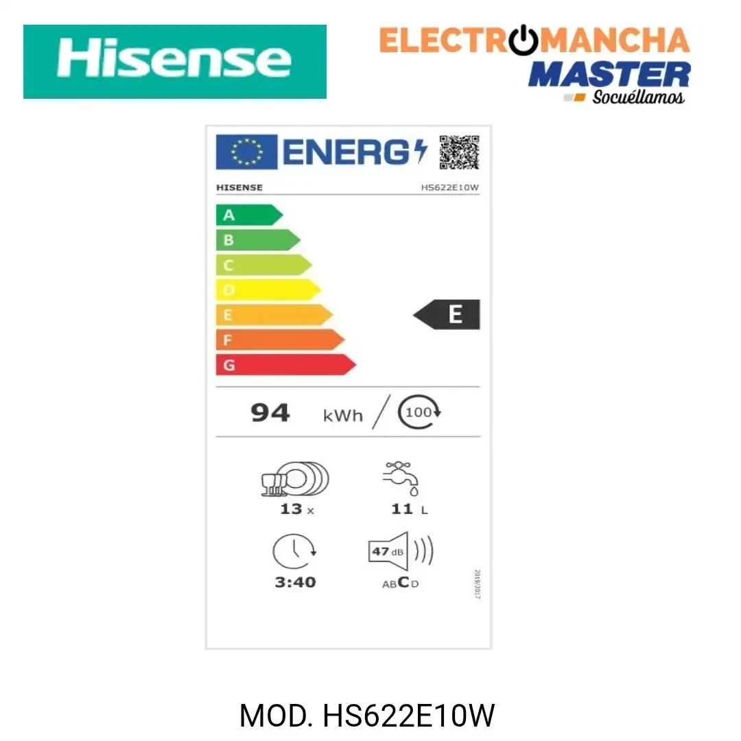 LAVAVAJILLAS HISENSE HS622E10W E BLANCO 3